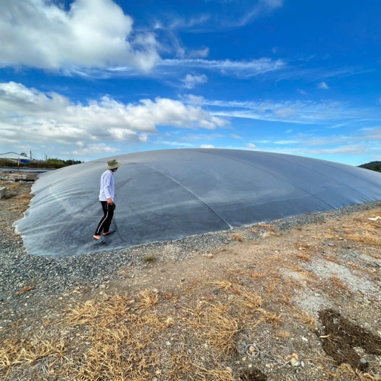 Hầm biogas căng khí sau 1 thời gian hoạt động